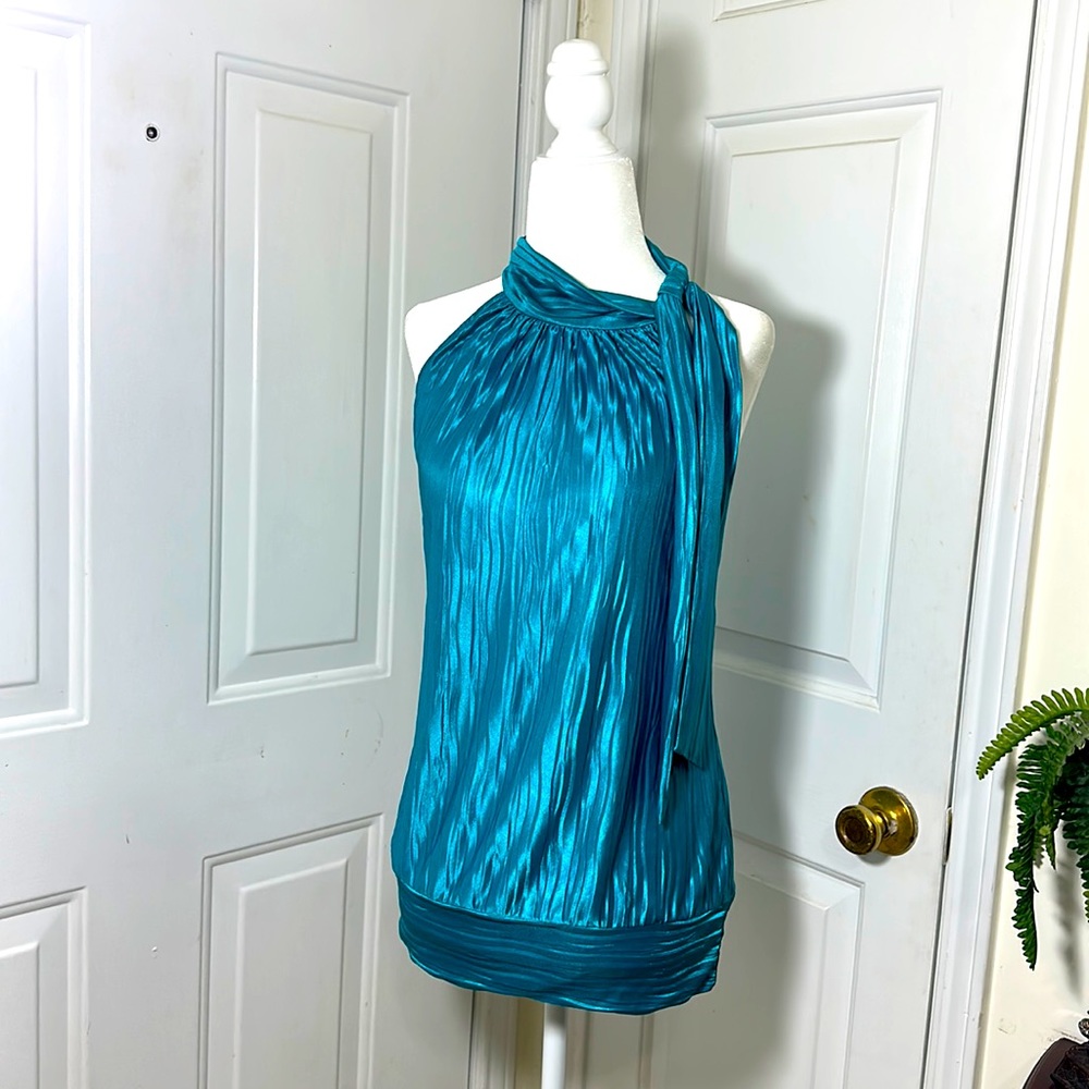 Blue halter top